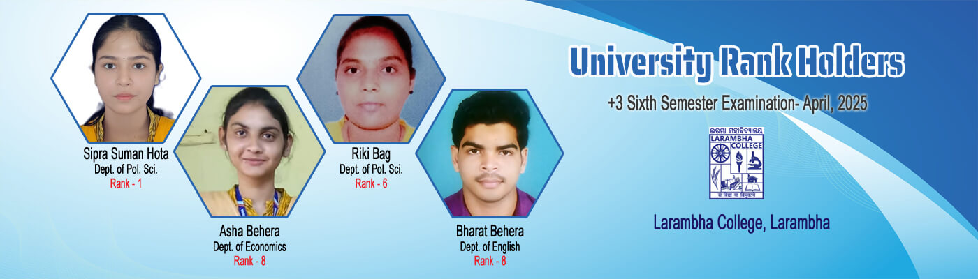 Top-performing student from Larambha College receiving university gold medal amidst applause